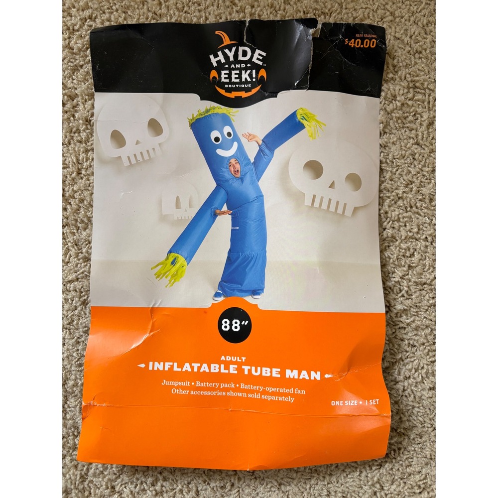 Hyde and EEK! Boutique Adult Inflatable Tube Man Costume Blue 88 Inch One Size